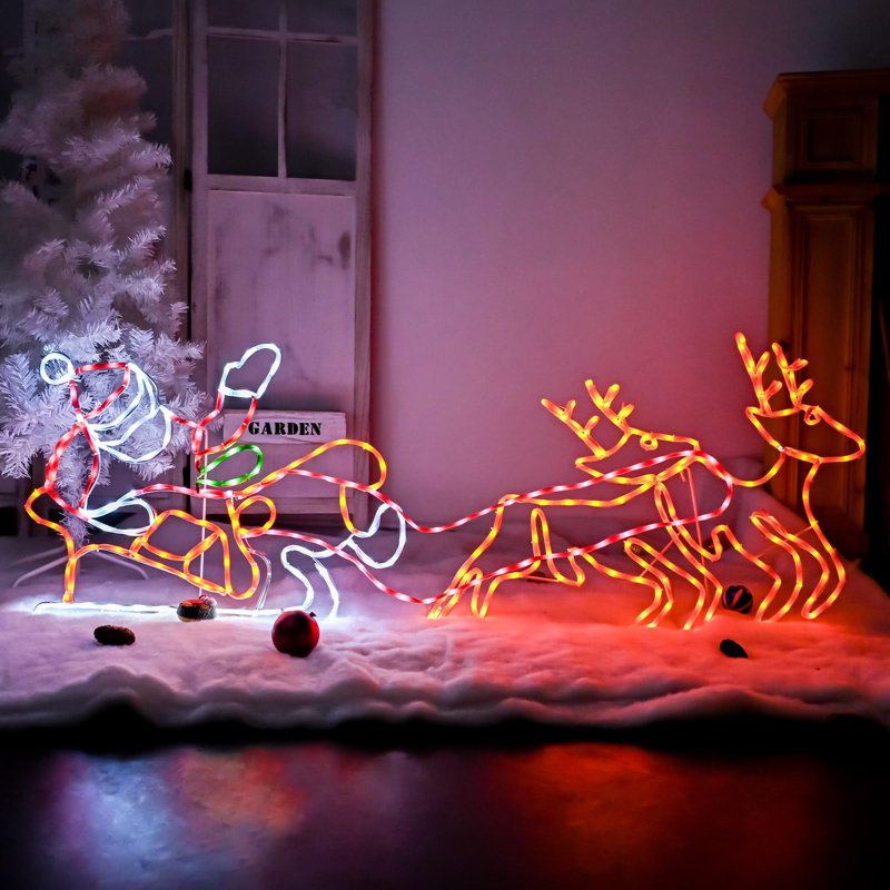 Illuminated sleigh newest christmas decor